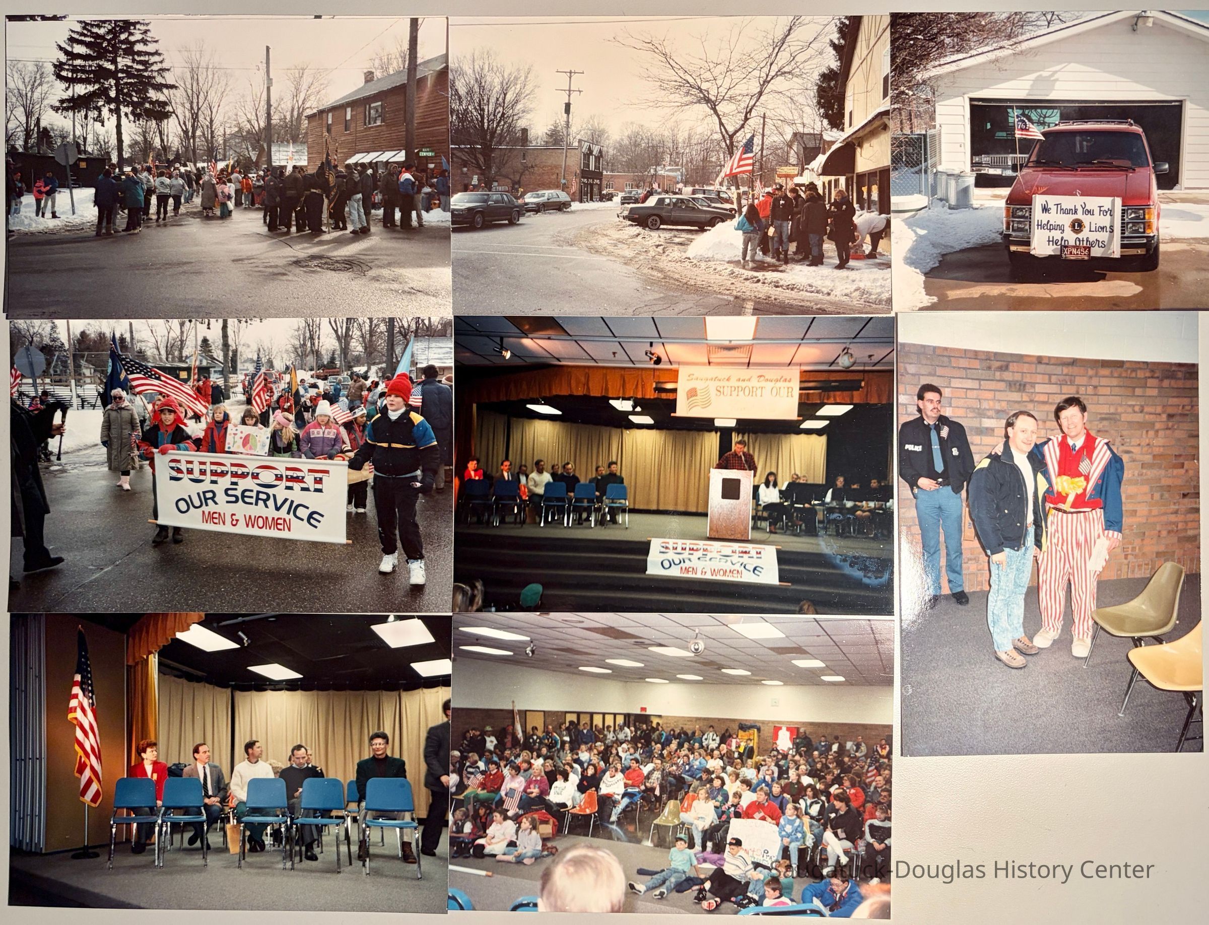          2026.21.02 Photos of the 1991 Support Our Service parade and rally at Saugatuck High School.
   