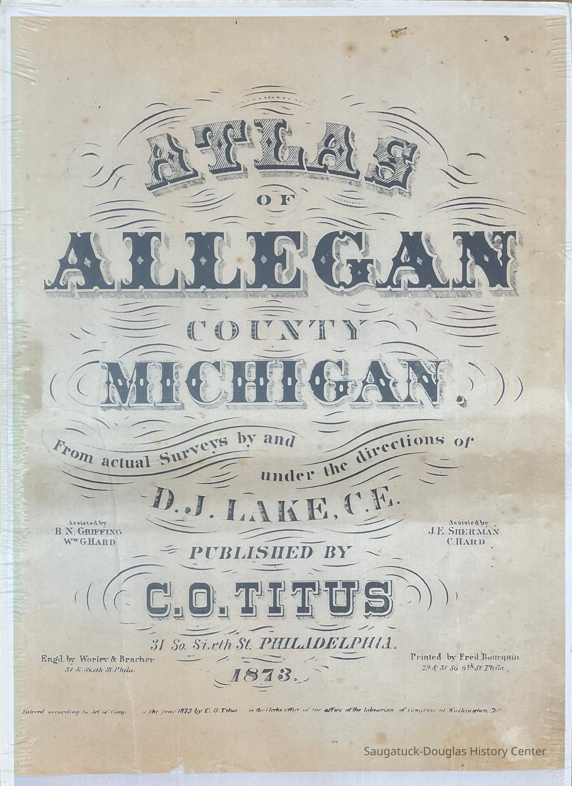 Title page, 1873 Titus Atlas of Allegan Co. picture number 1