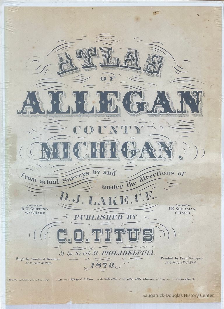          Title page, 1873 Titus Atlas of Allegan Co. picture number 1
   