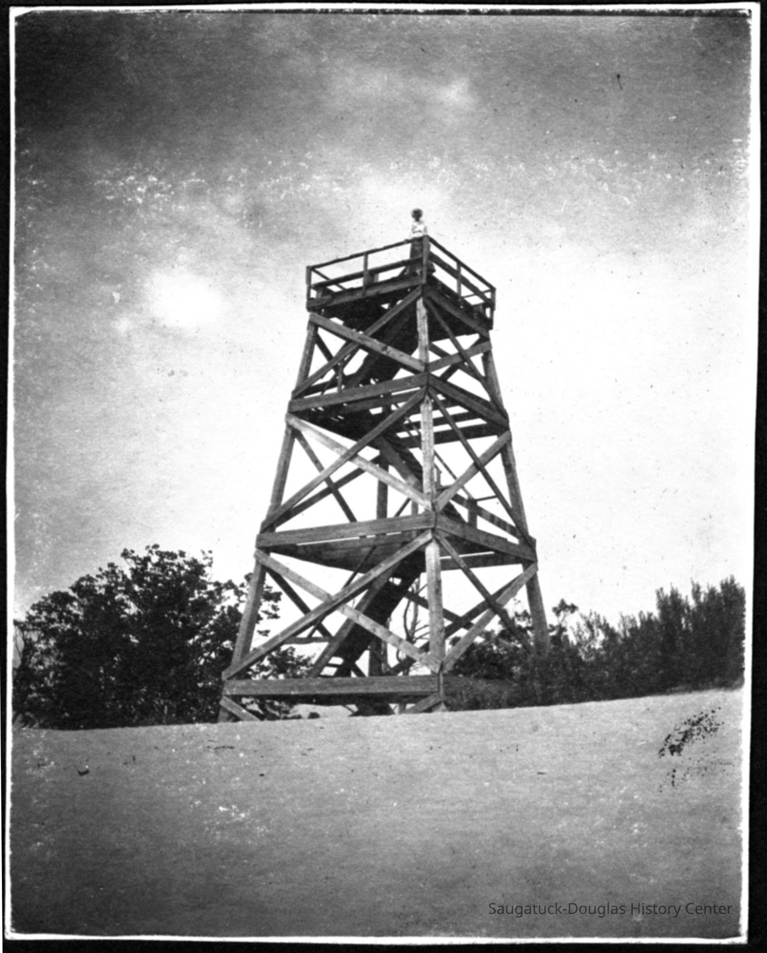 Baldhead_tower.jpg 471KB; From Erik Peterson, Uneeda Rest album, Digital file on Jack Sheridan Drive 2021.72.02