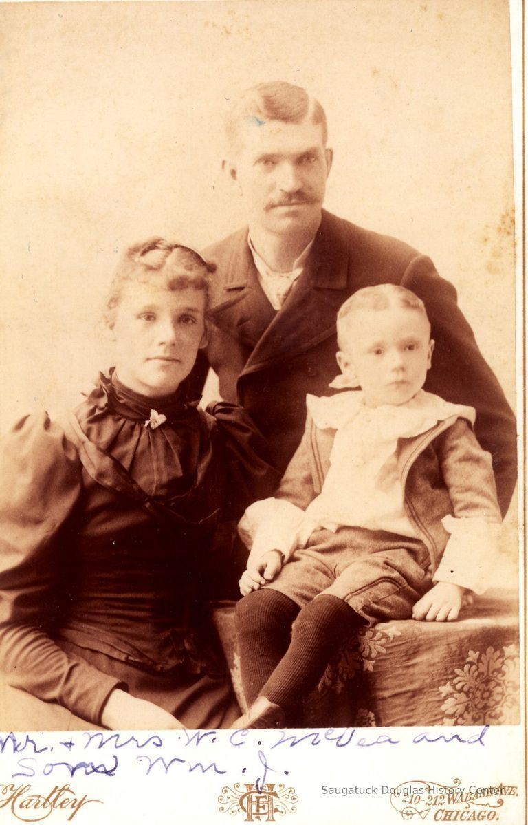          95-7-1F_Wm._McVea_Sr._Family.jpg 720KB; Image marked Mr and Mrs. W. C. McVea and son Wm. J. - William C. I, born 1860 and Rachel (Tibbs)
   