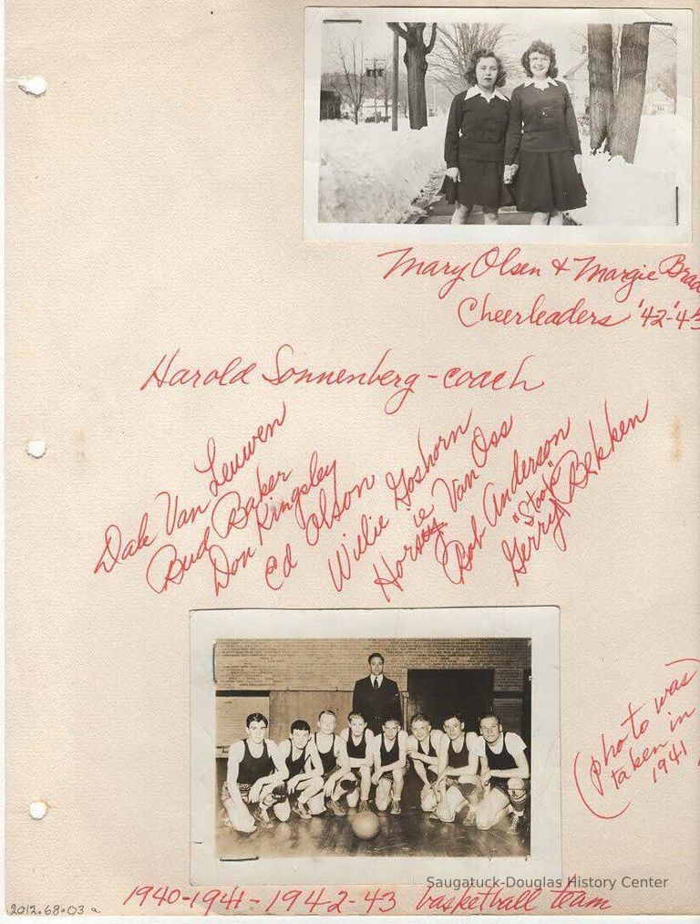          Saugatuck Cheerleaders 1942-43
   