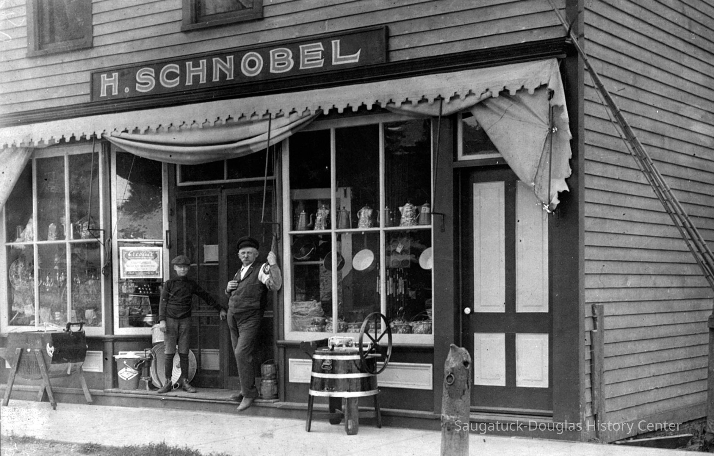          H Schnobel store.jpg 276KB; Henry Schnobel Hardware 1872-

Henry Schnobel's hardware store as described in 