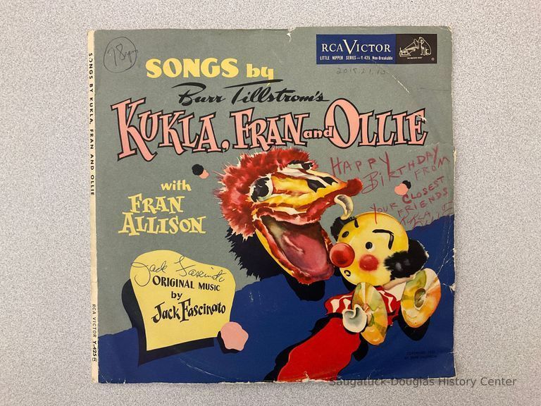          Two-record 78 rpm set - “Songs by Burr Tillstrom’s Kukla, Fran and Ollie” with Fran Allison picture number 1
   