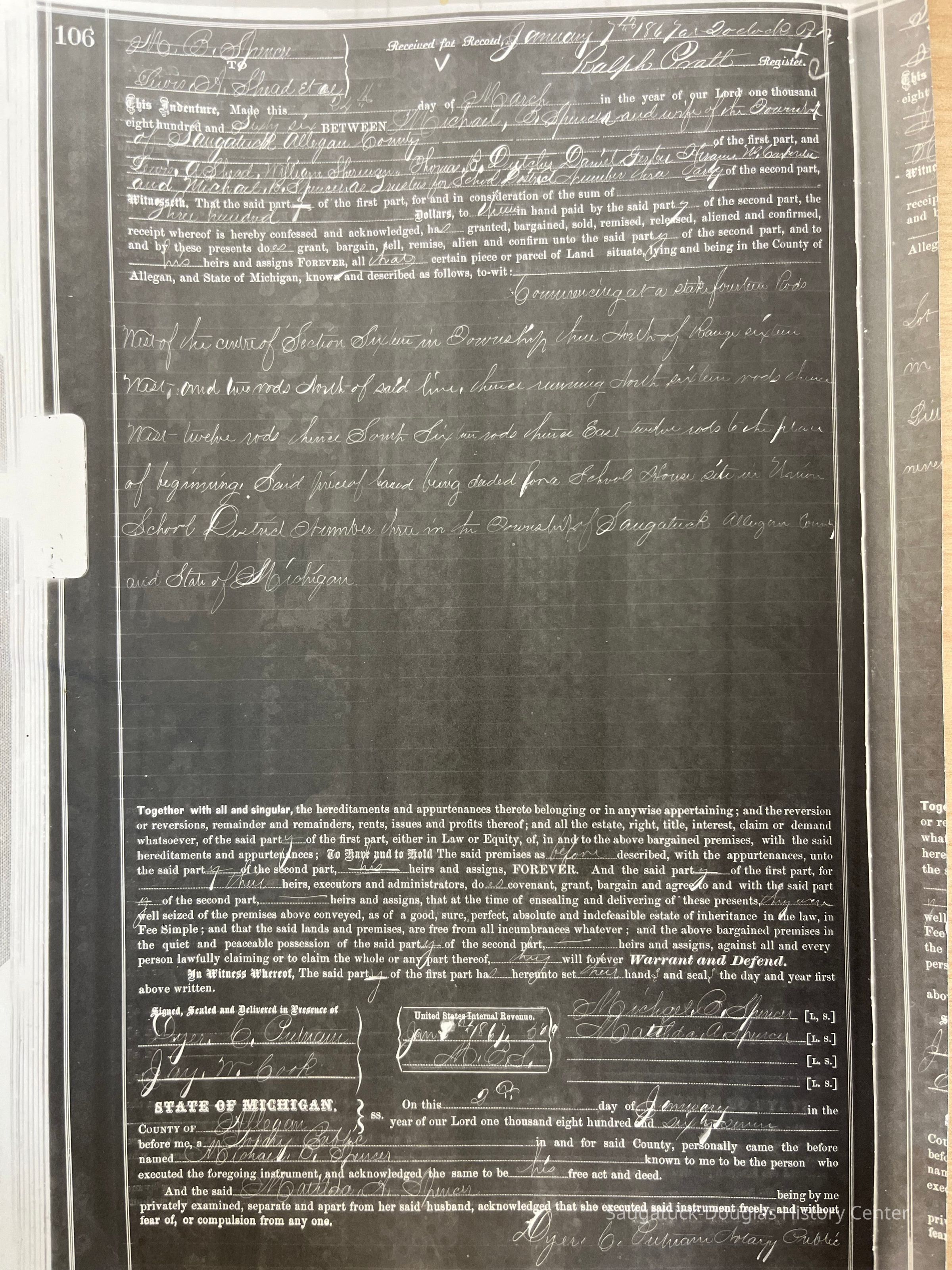 Deed, School House 1867 picture number 1