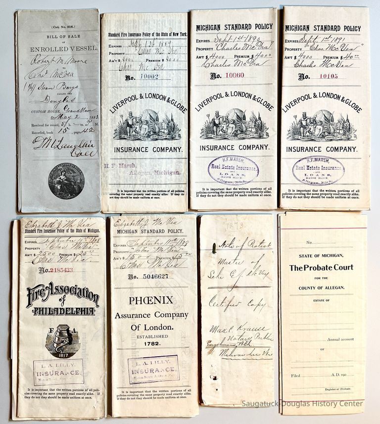          Insurance policies and bills of sale, marine picture number 1
   