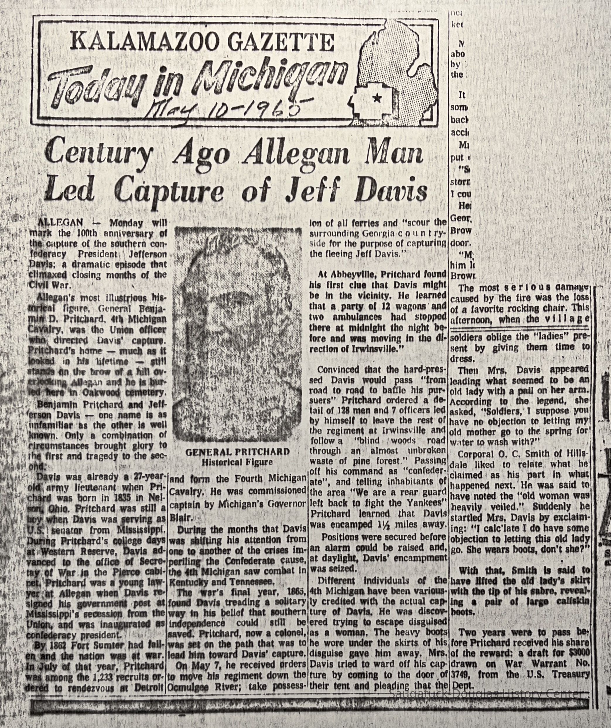 Benjamin Pritchard captures Jefferson Davis picture number 1