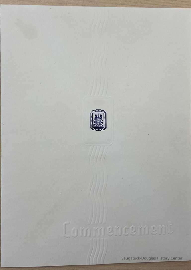          Commencement announcement 1946 Saugatuck High School picture number 1
   
