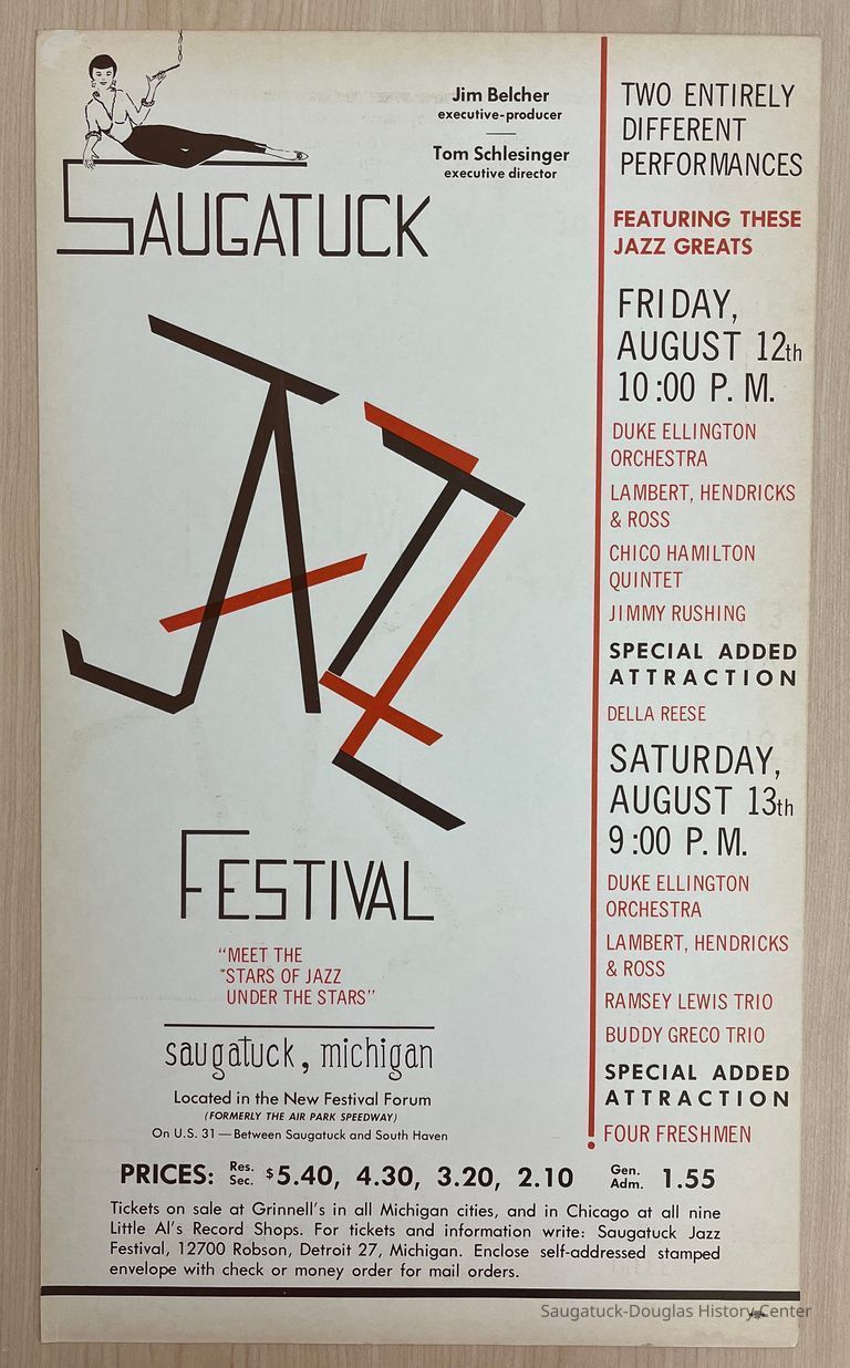          Jazz Festival poster, 1950s, 2 sided picture number 1
   