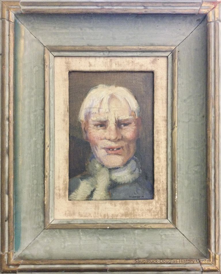         Oil painting of an unknown blond man
   