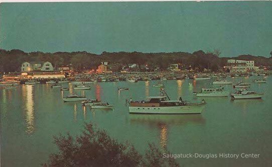          Saugatuck at dusk postcard
   