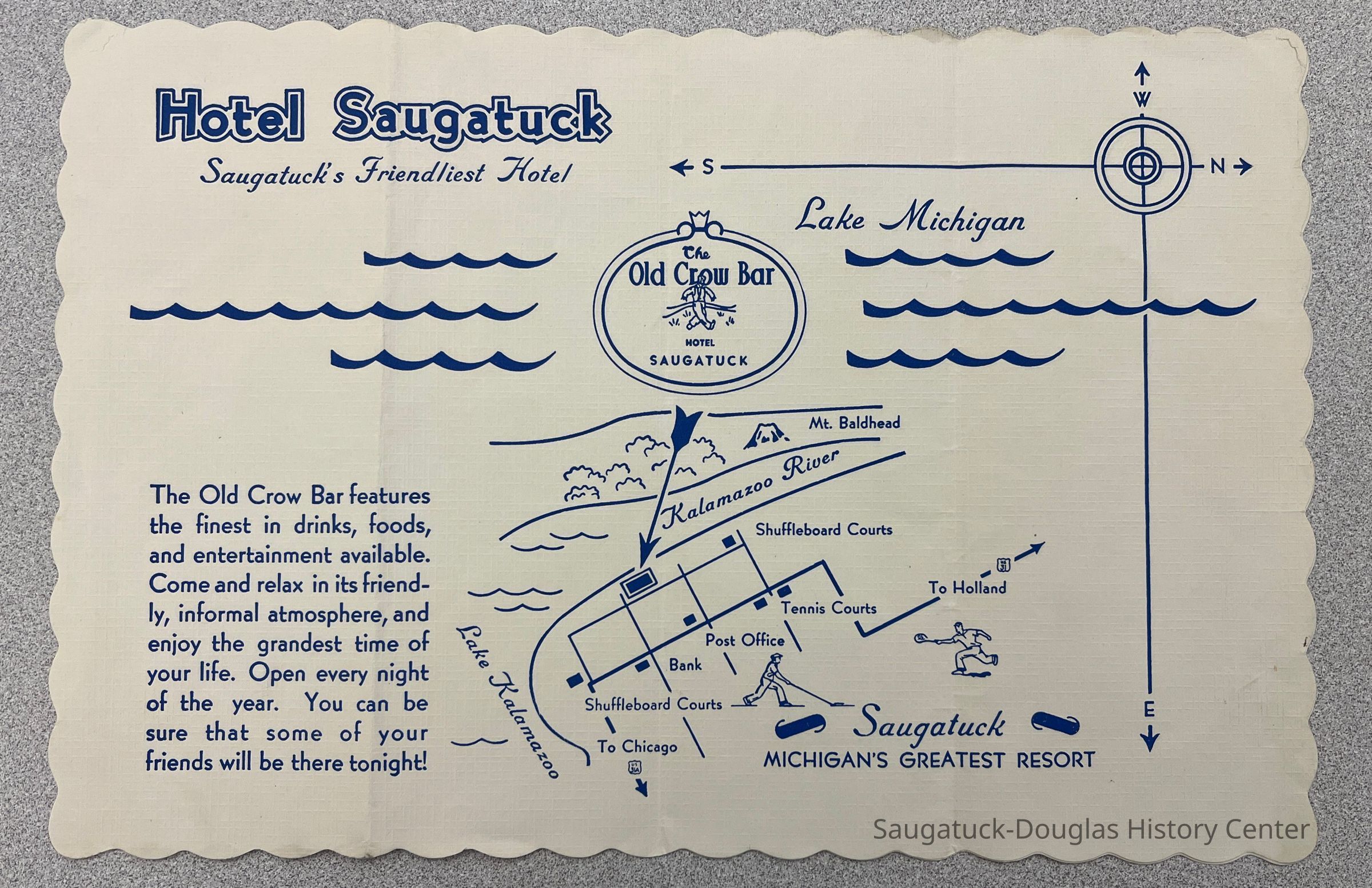 Hotel Saugatuck placemat picture number 1