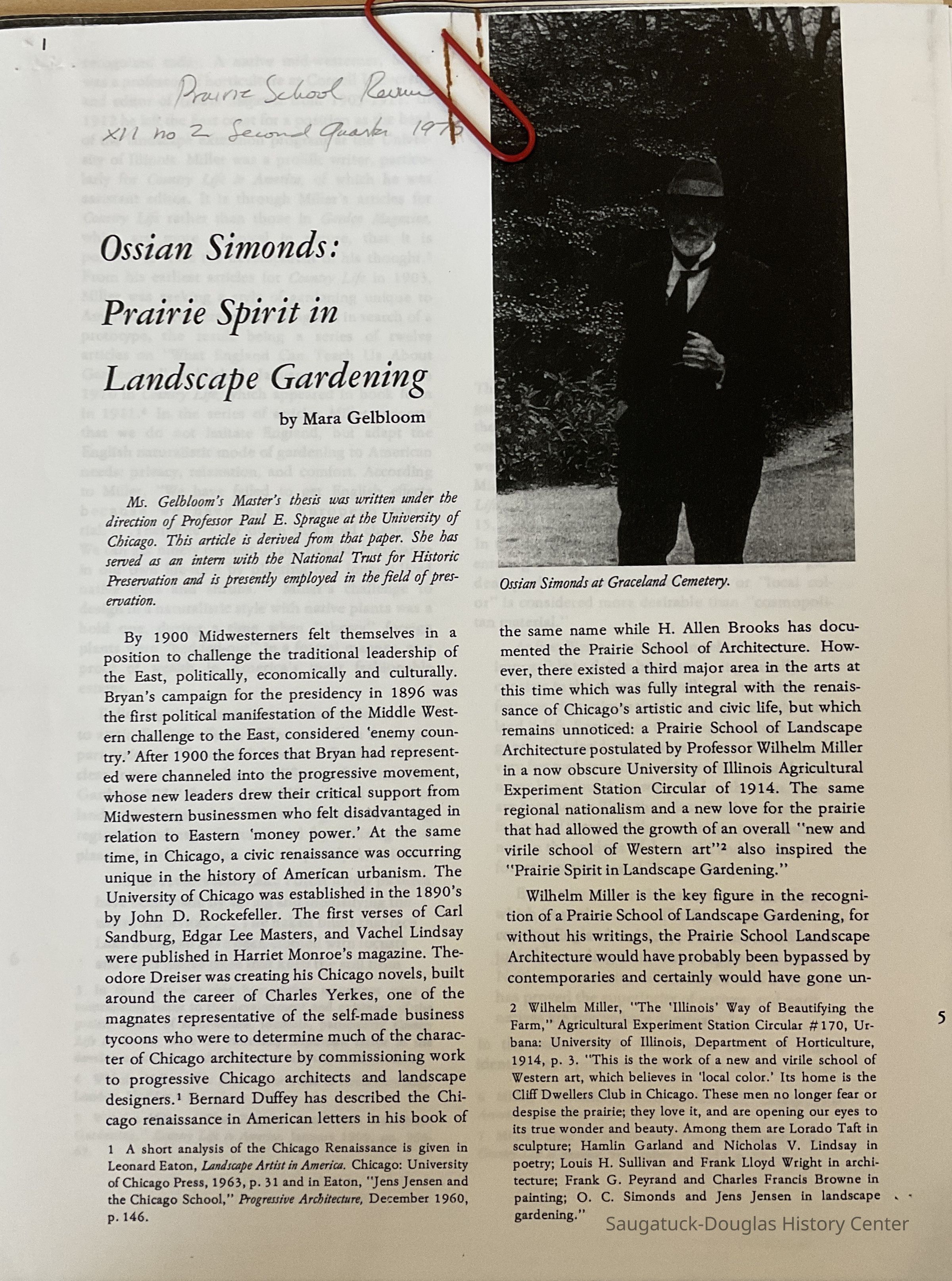          Ossian Simonds, Prairie Spirit in Landscape Gardening picture number 1
   