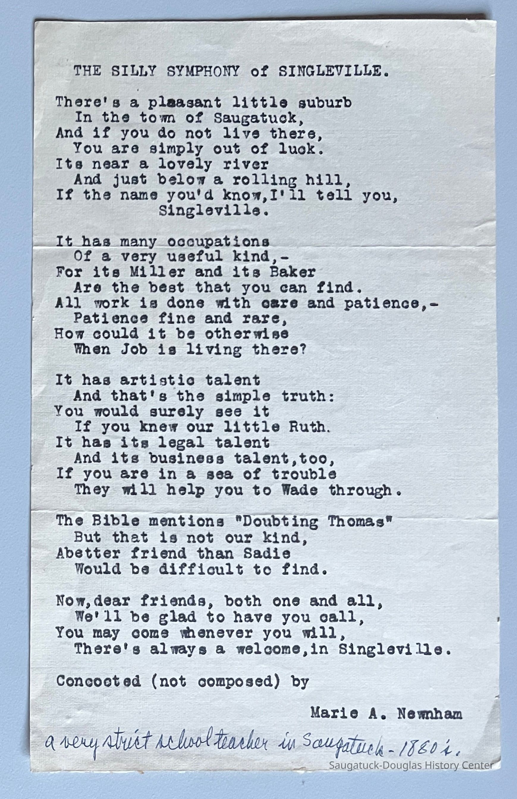          Silly Symphony of Singleville poem picture number 1
   