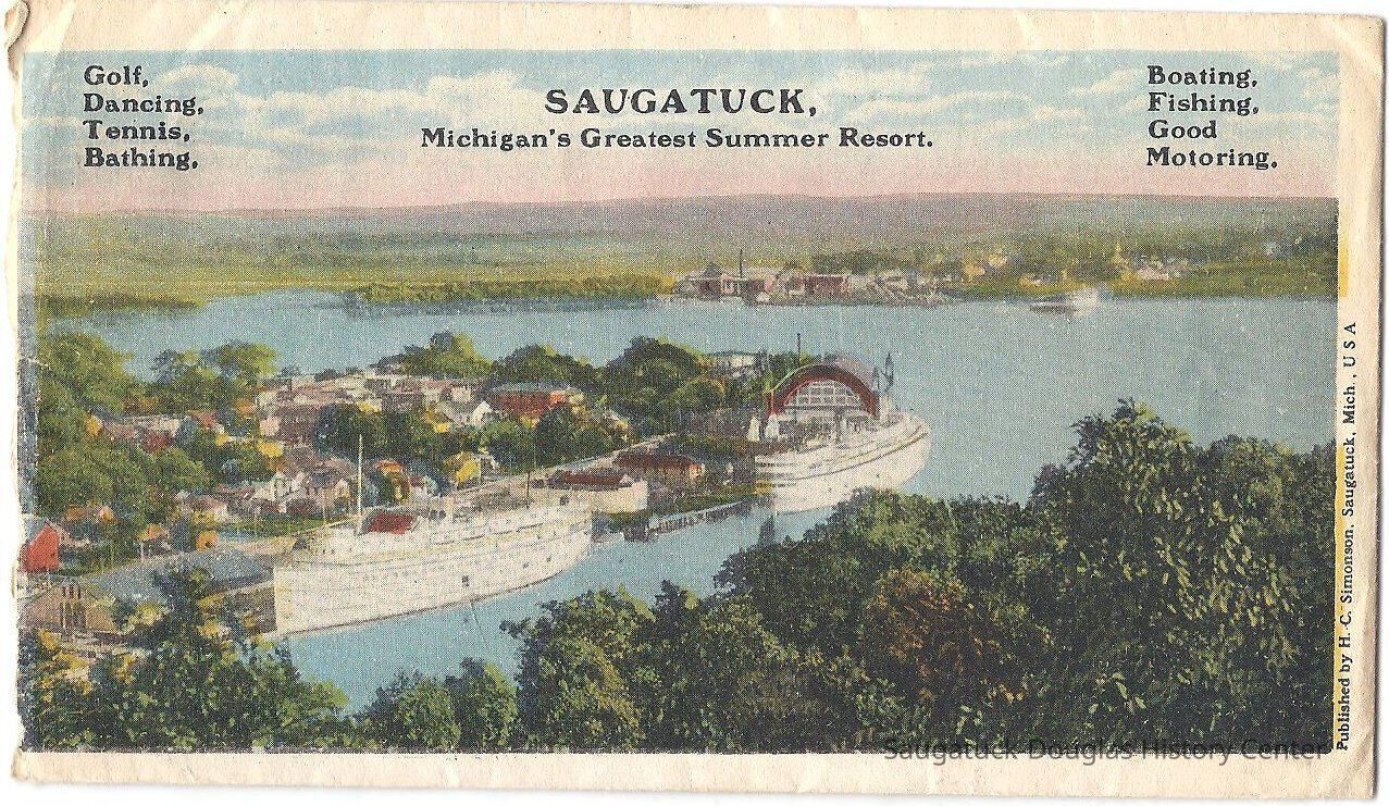 envelope with saugatuck image