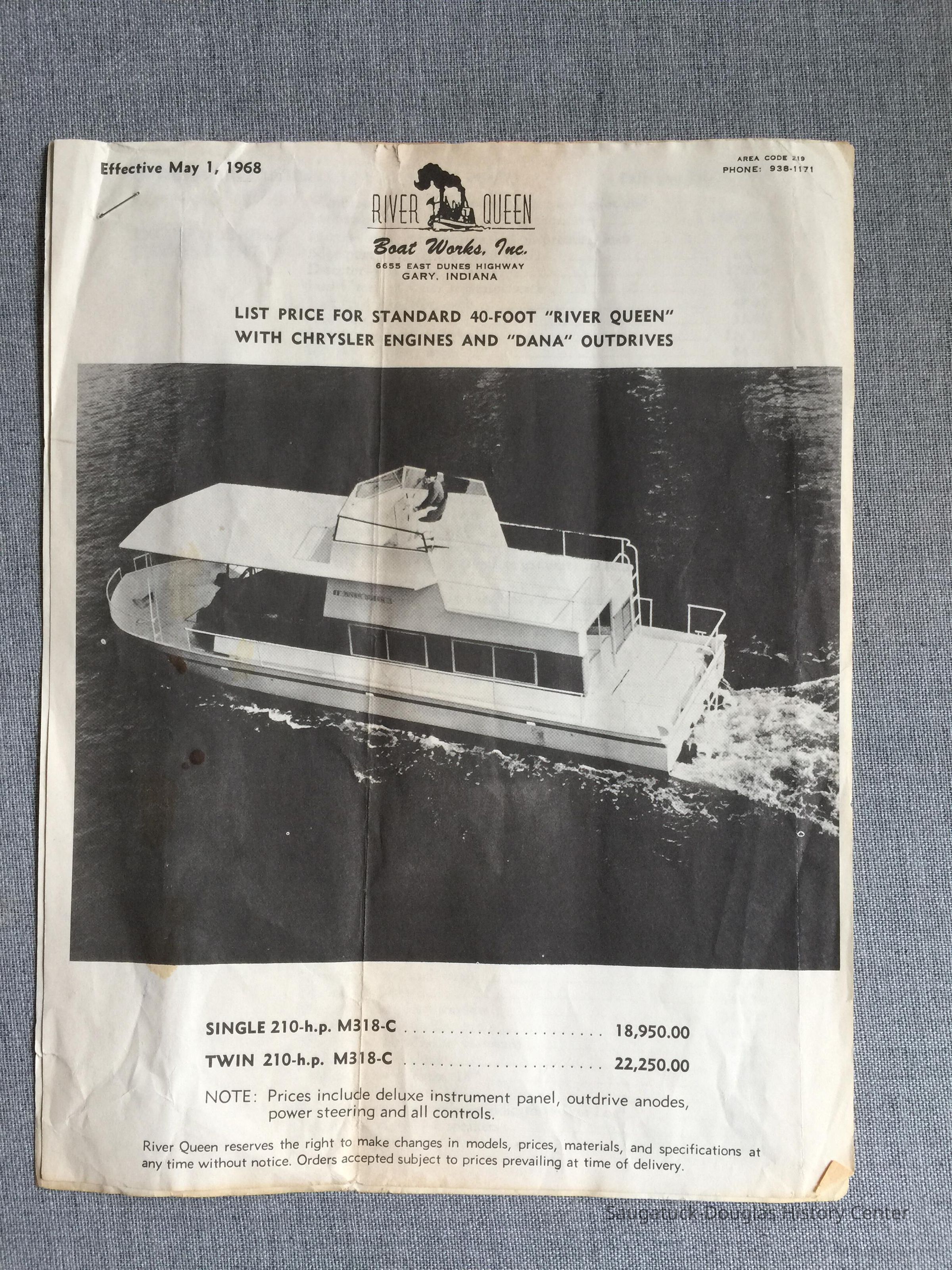 40-foot flyer page one; Dated effective May 1968