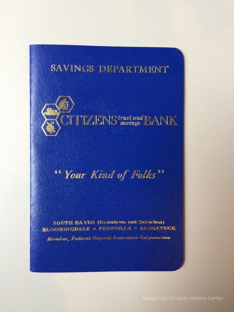          Citizen Trust and Savings Bank pass book for Saugatuck Sea Scouts, June 1979 to Dec. 1983 picture number 1
   