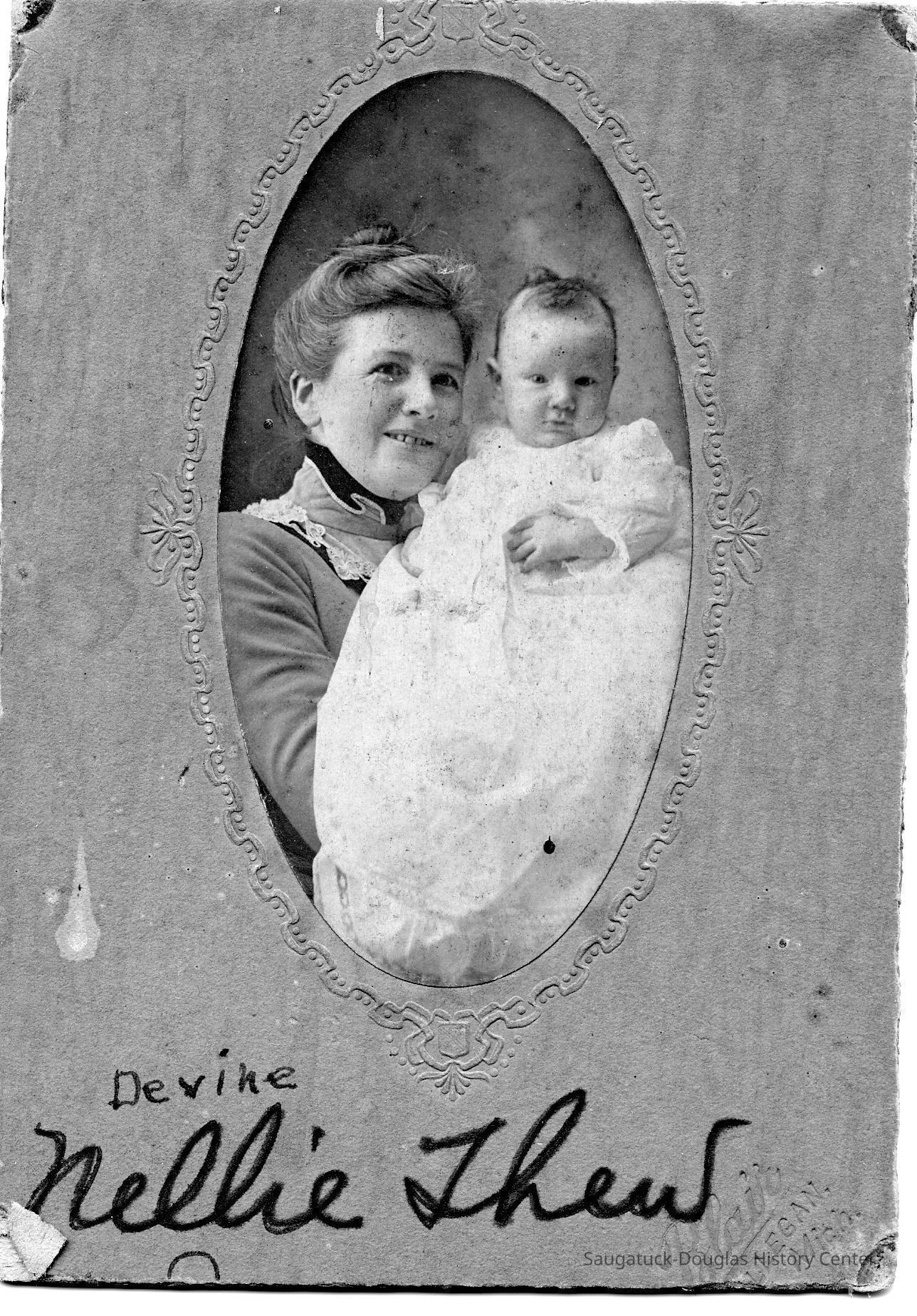 89-1-247_Nellie_Devine_Thew.jpg 1.1MB; Nellie Devine Thew, spouse of Charles Nelson Thew 1865-1927, daughter of Patrick Devine 1832-1909, child may be Delia or Joseph Thew