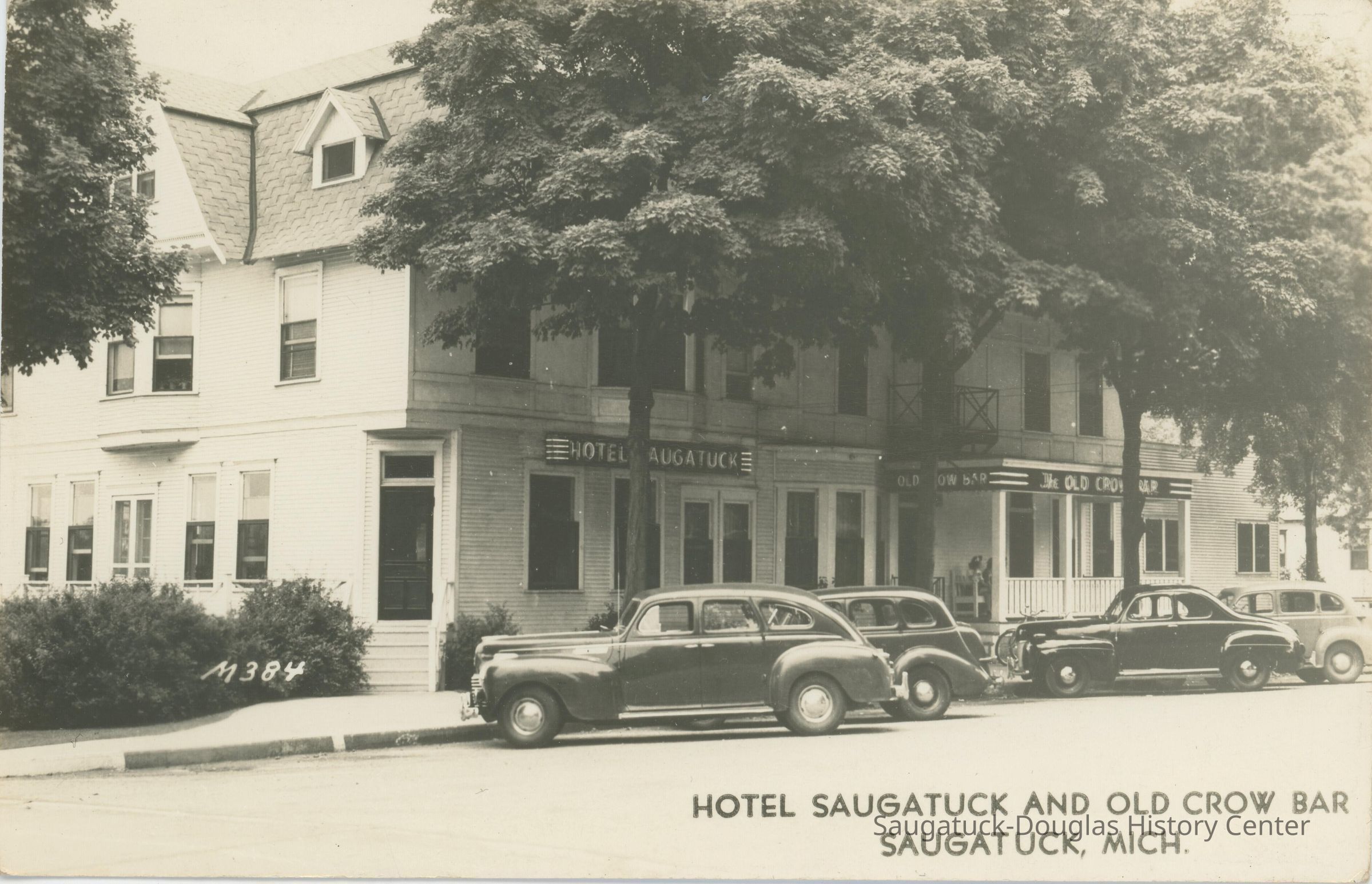 Hotel Saugatuck and Old Crow Bar Postcard