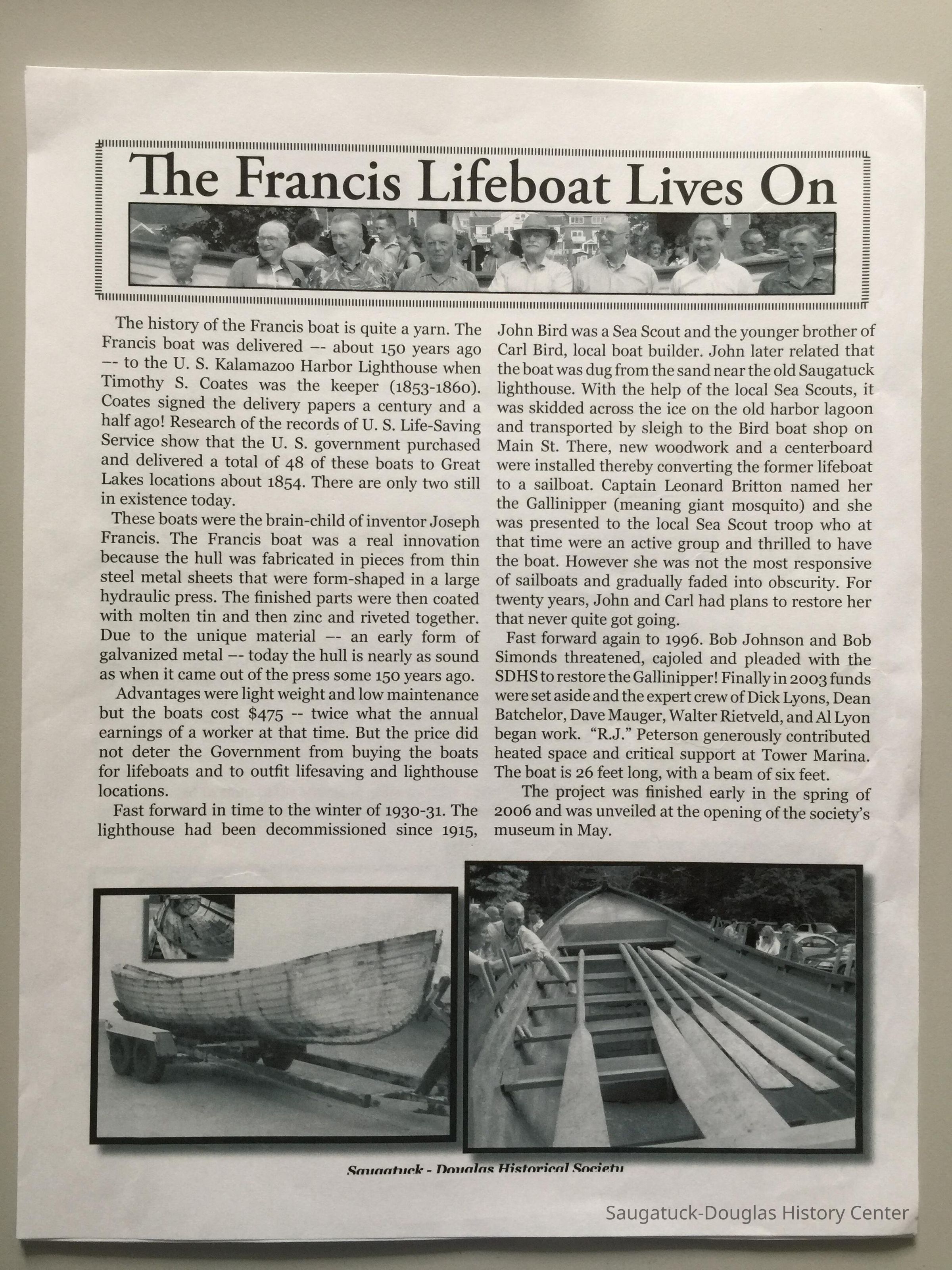 The Francis Lifeboat Lives On picture number 1