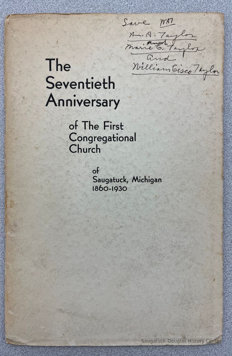          Congregational Church 70th Anniversary booklet picture number 1
   