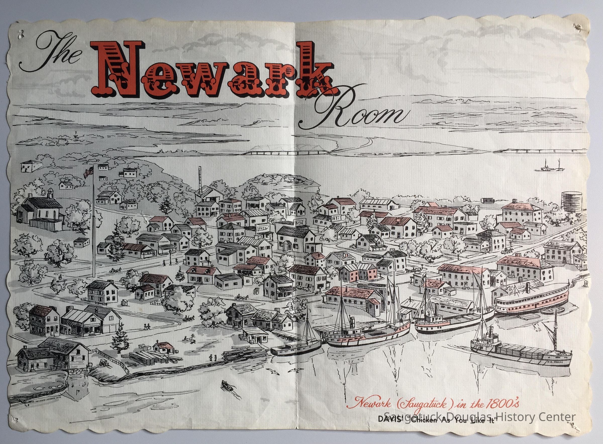          Placemat, Davis' Chicken As You Like It, Newark Room picture number 1
   