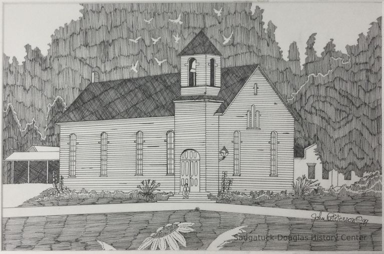          Drawing of a church
   