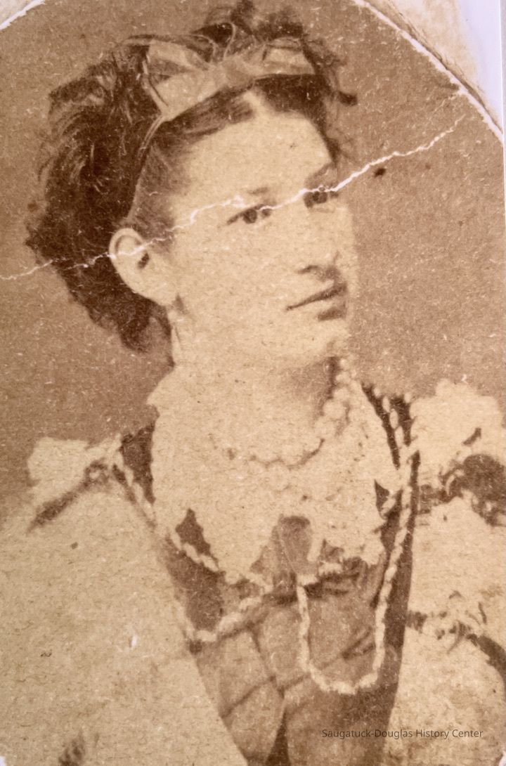 Photographic copy of a historic photo of Ida Loomis, 5x3.5