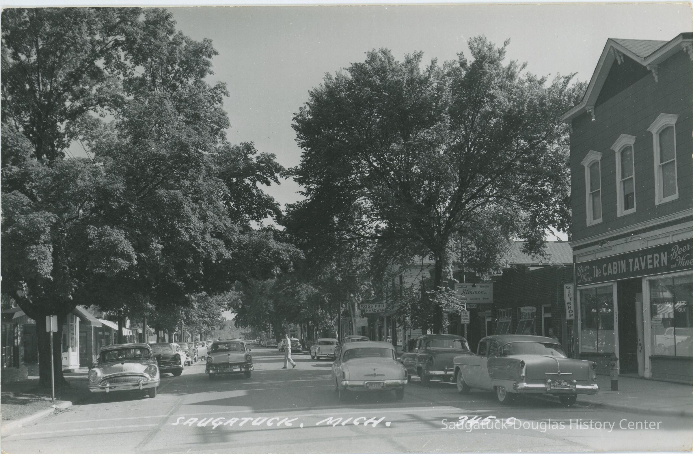 Street View of Saugatuck Postcard