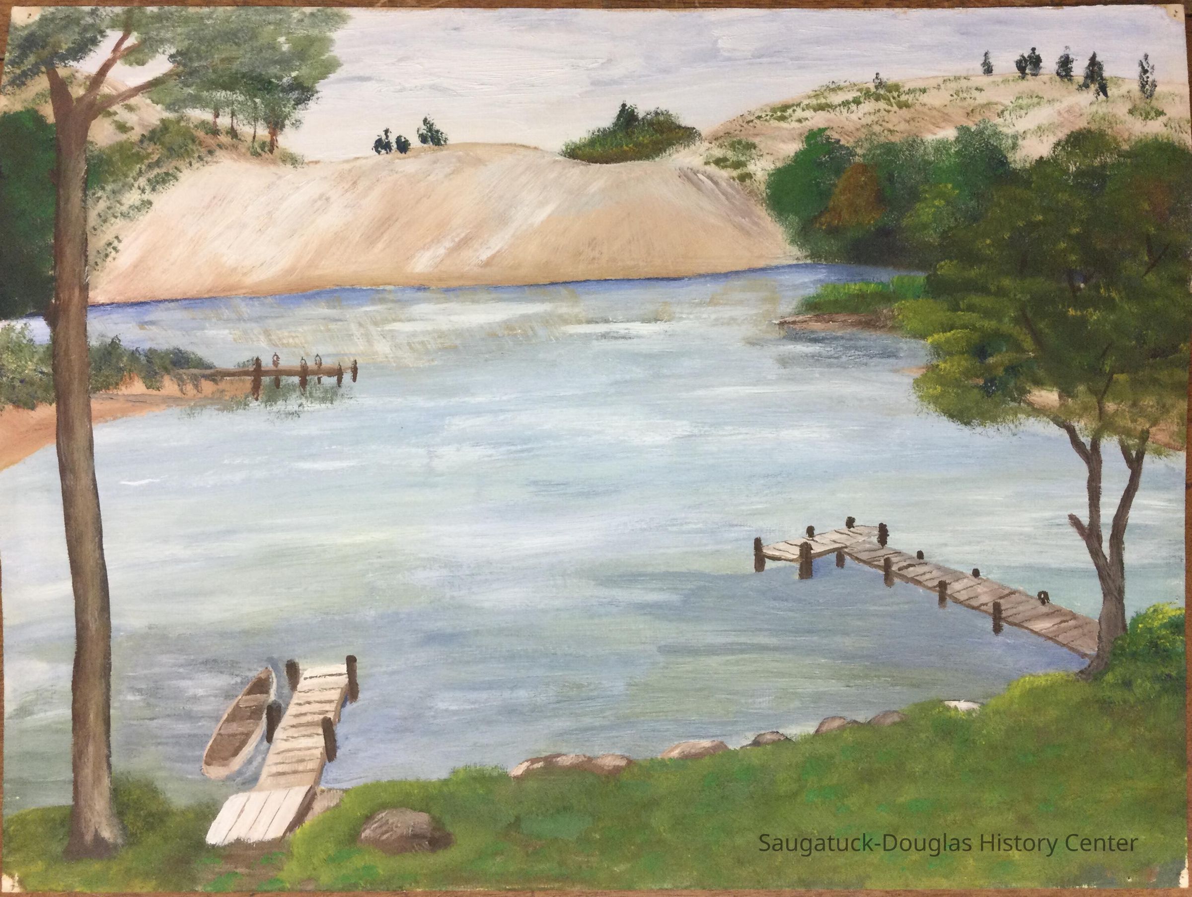 Oil painting of Goshorn lake