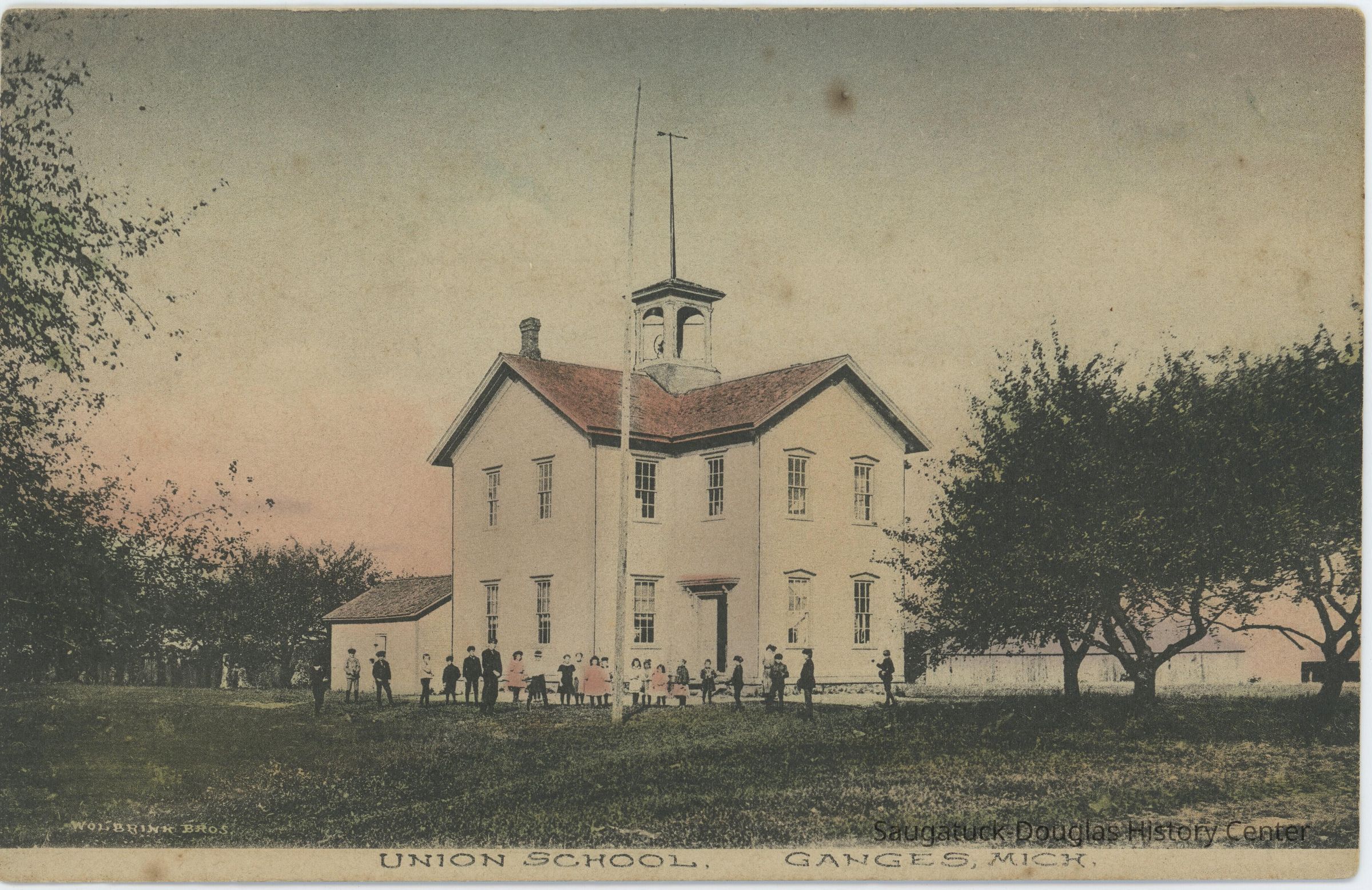 Union School Ganges, Mich. Postcard