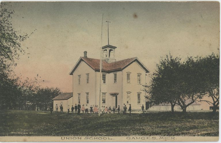          Union School Ganges, Mich. Postcard
   