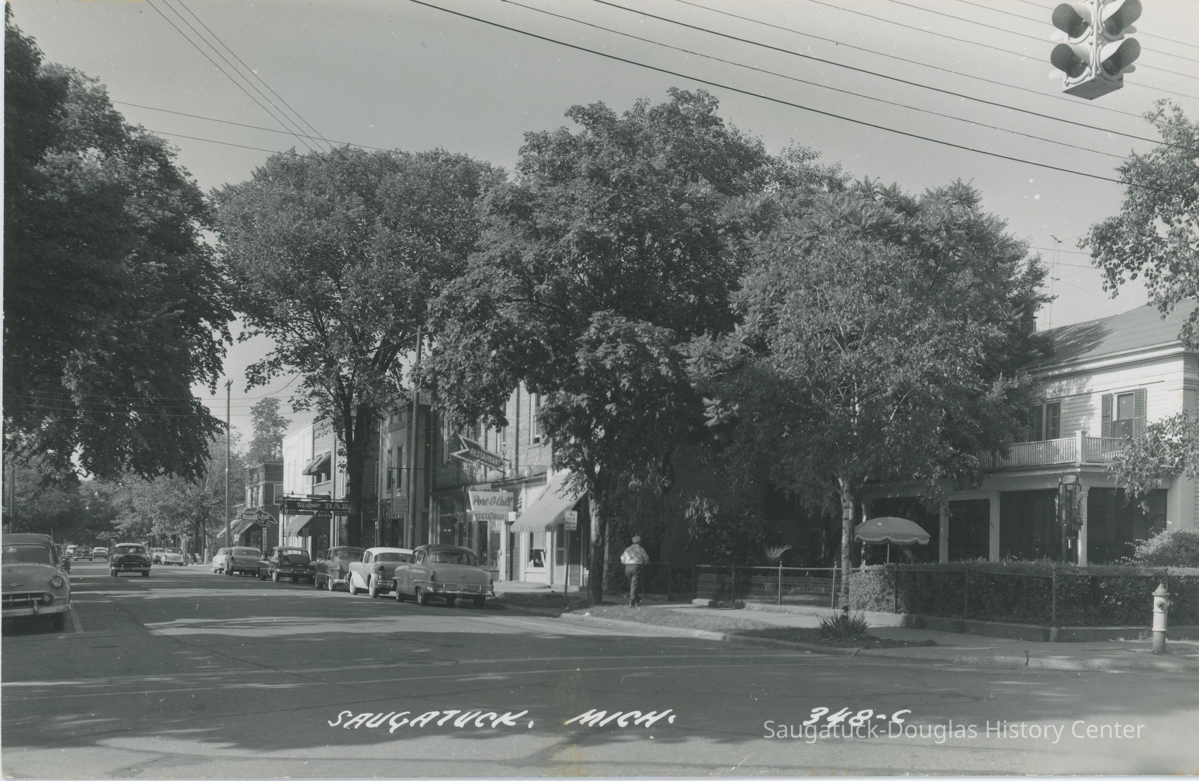Street View of Saugatuck Postcard