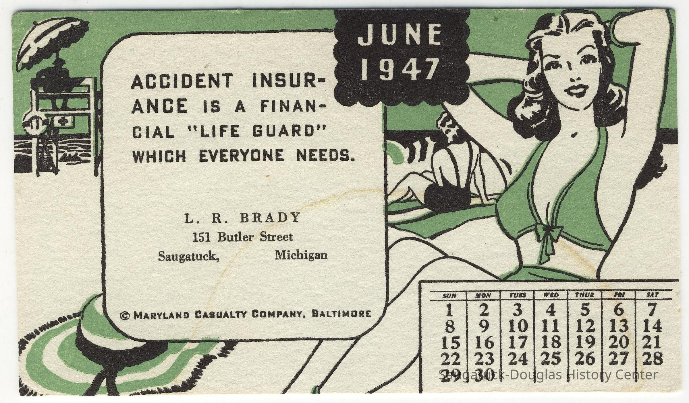 Scorepad and blotter from L.R. Brady Insurance Co. picture number 1