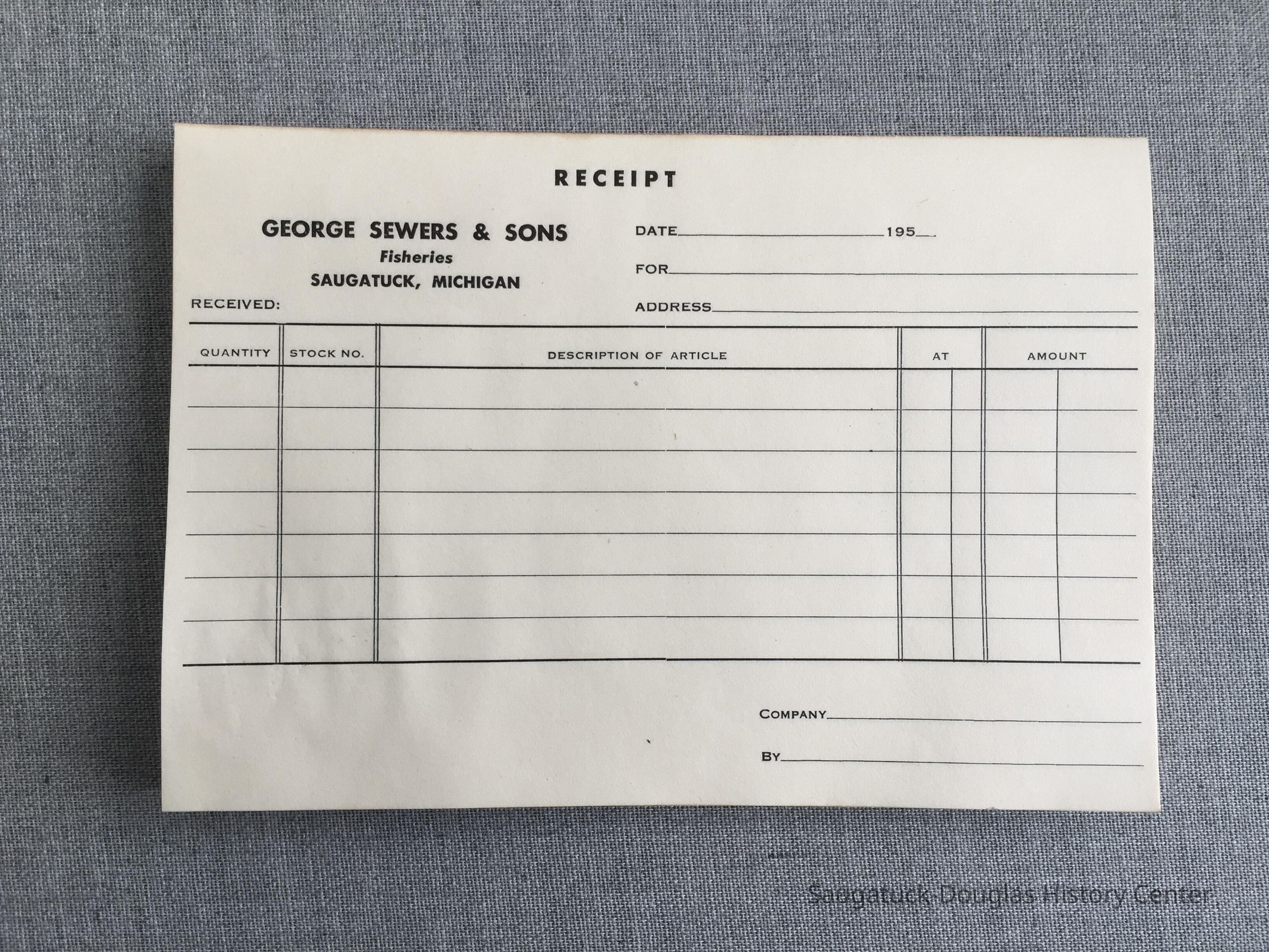          George Sewers & Sons Receipt pad picture number 1
   
