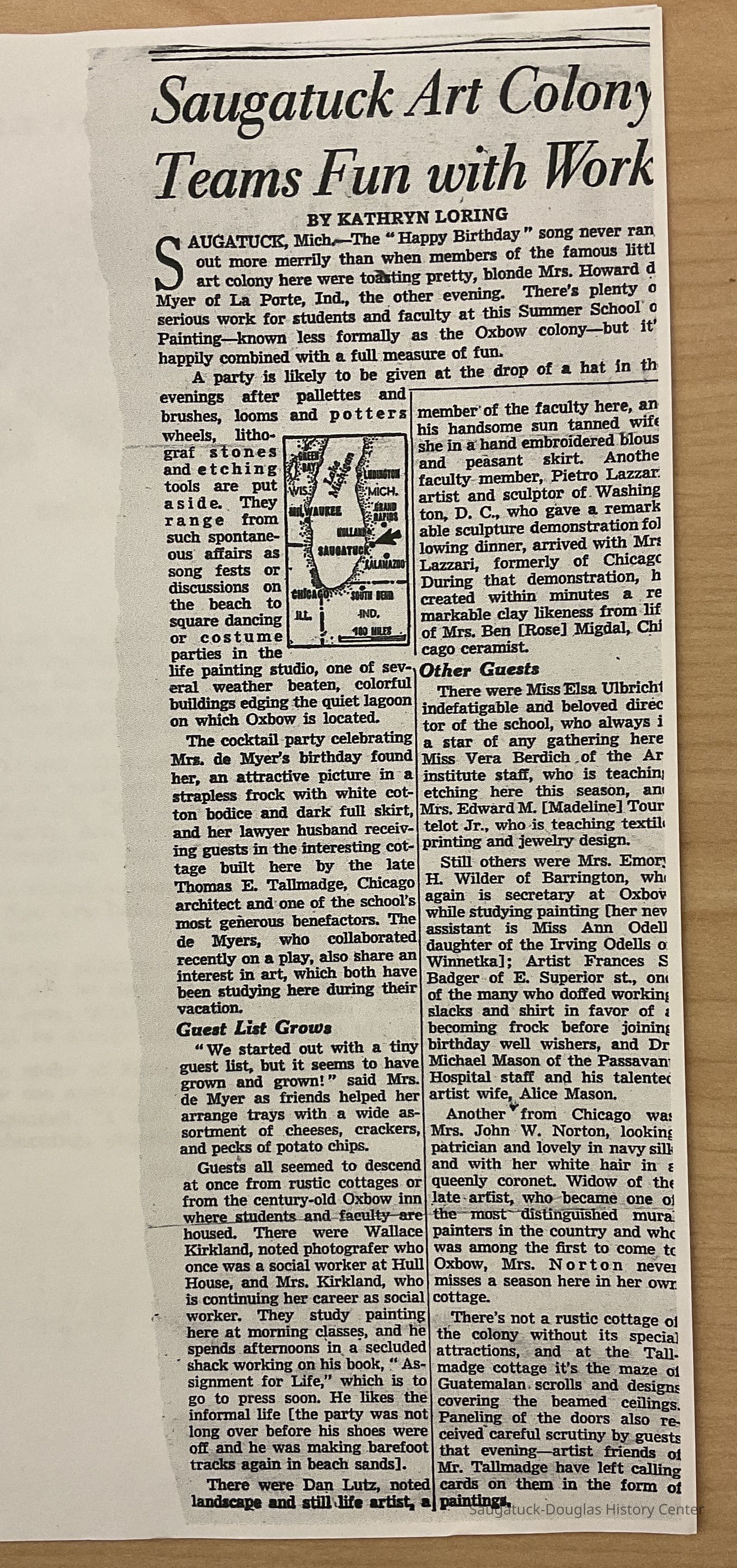          Saugatuck Art Colony Teams Fun with Work. picture number 1
   