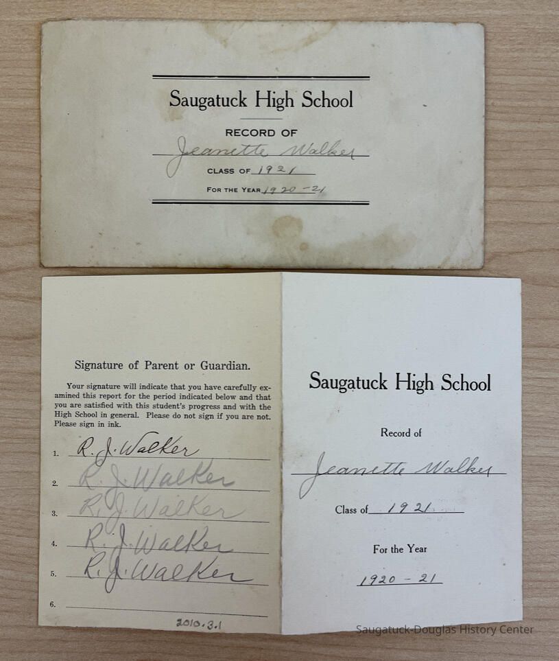          Jeannette Walker Report Card 1921 picture number 1
   