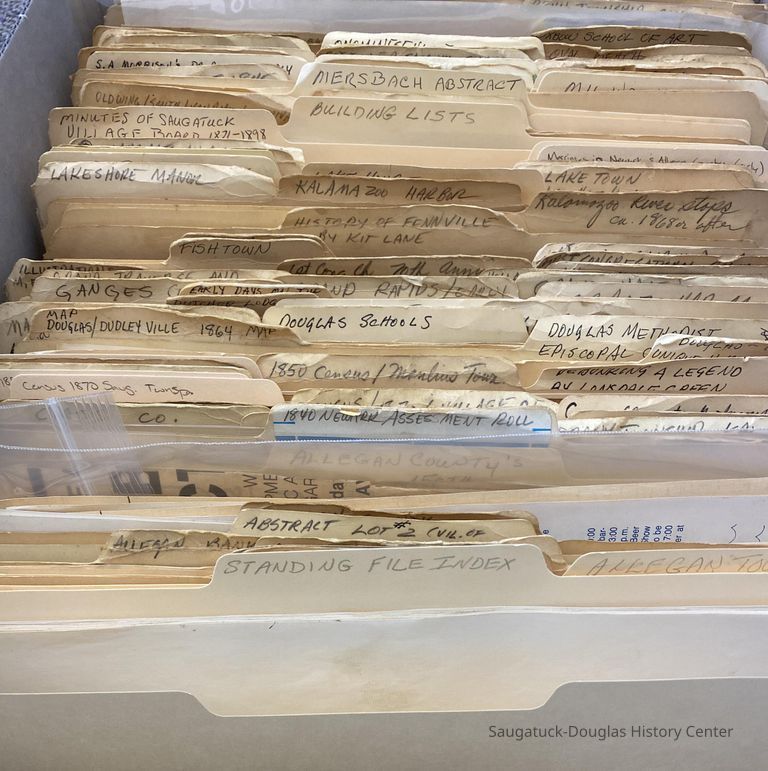 Charles Lorenz file of significant locations in the Saugatuck Douglas area including Singapore, Douglas, Dudleyville etc.