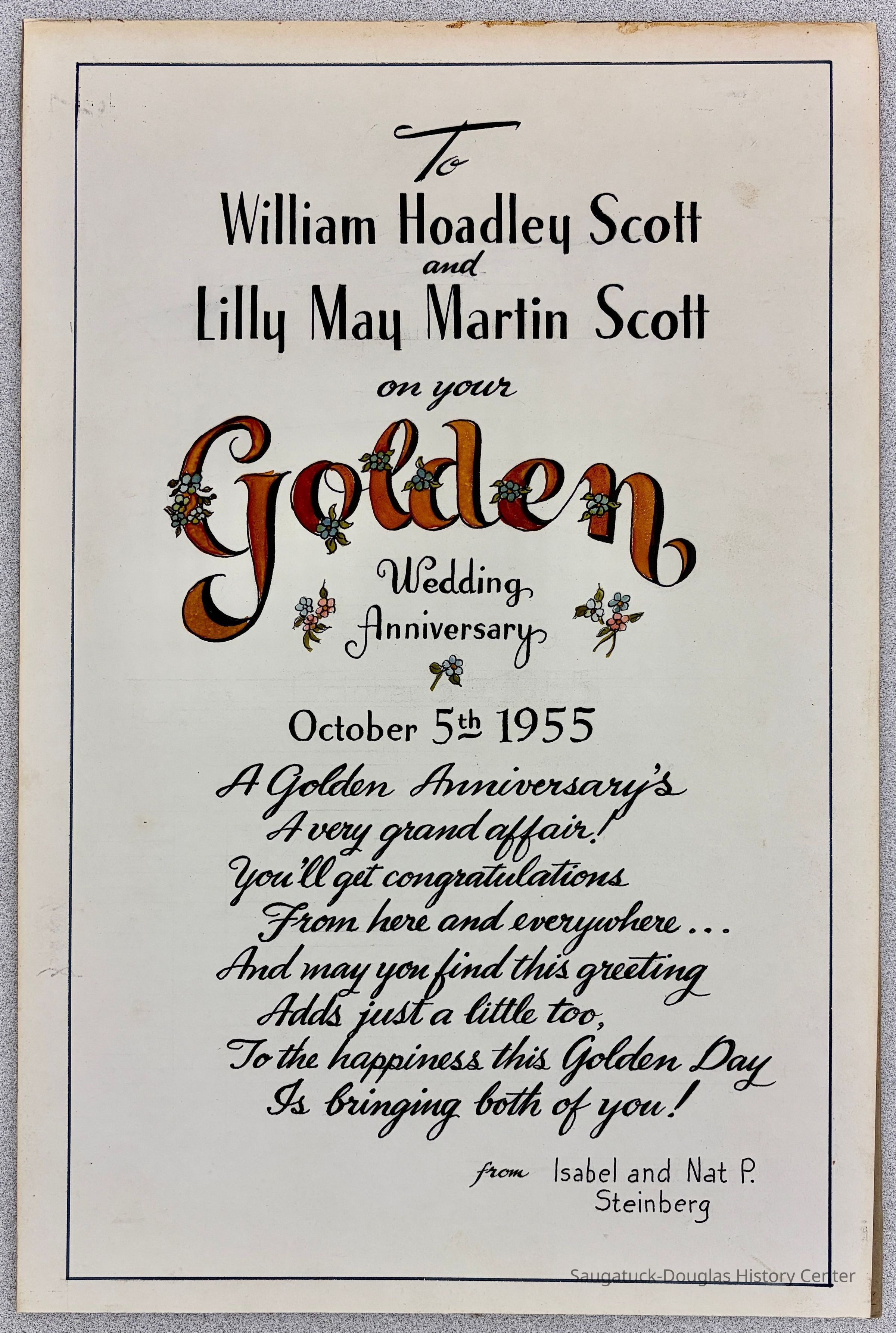         Scott Anniversary Calligraphy picture number 1
   