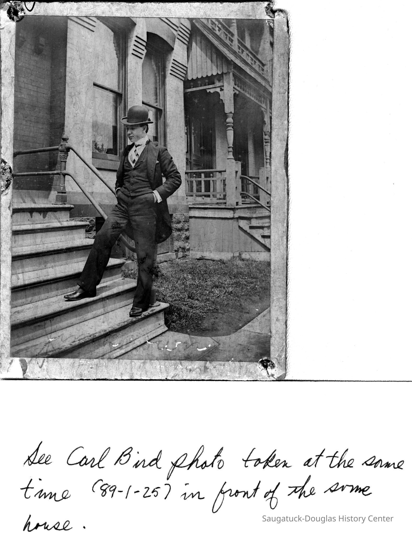          89-1-35 Jim Brown.jpg 426KB; See Carl Bird photo taken at the same time (89-1-25) in front of the same house.
   