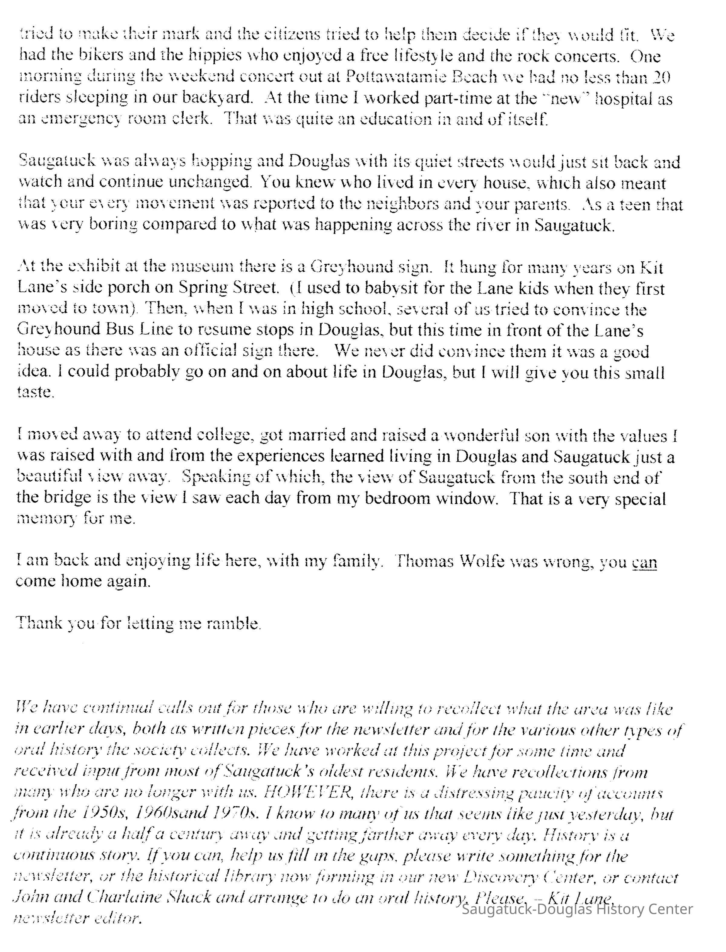 2nd half of Kathy Sturms memoir