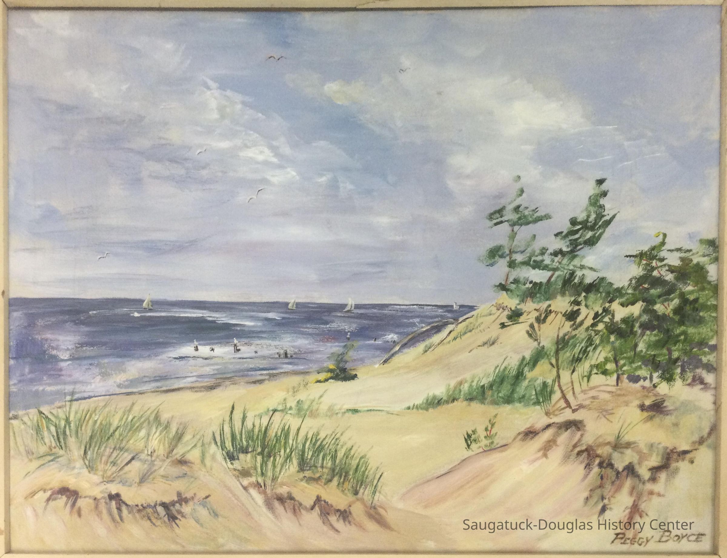 Oil painting of Oval beach