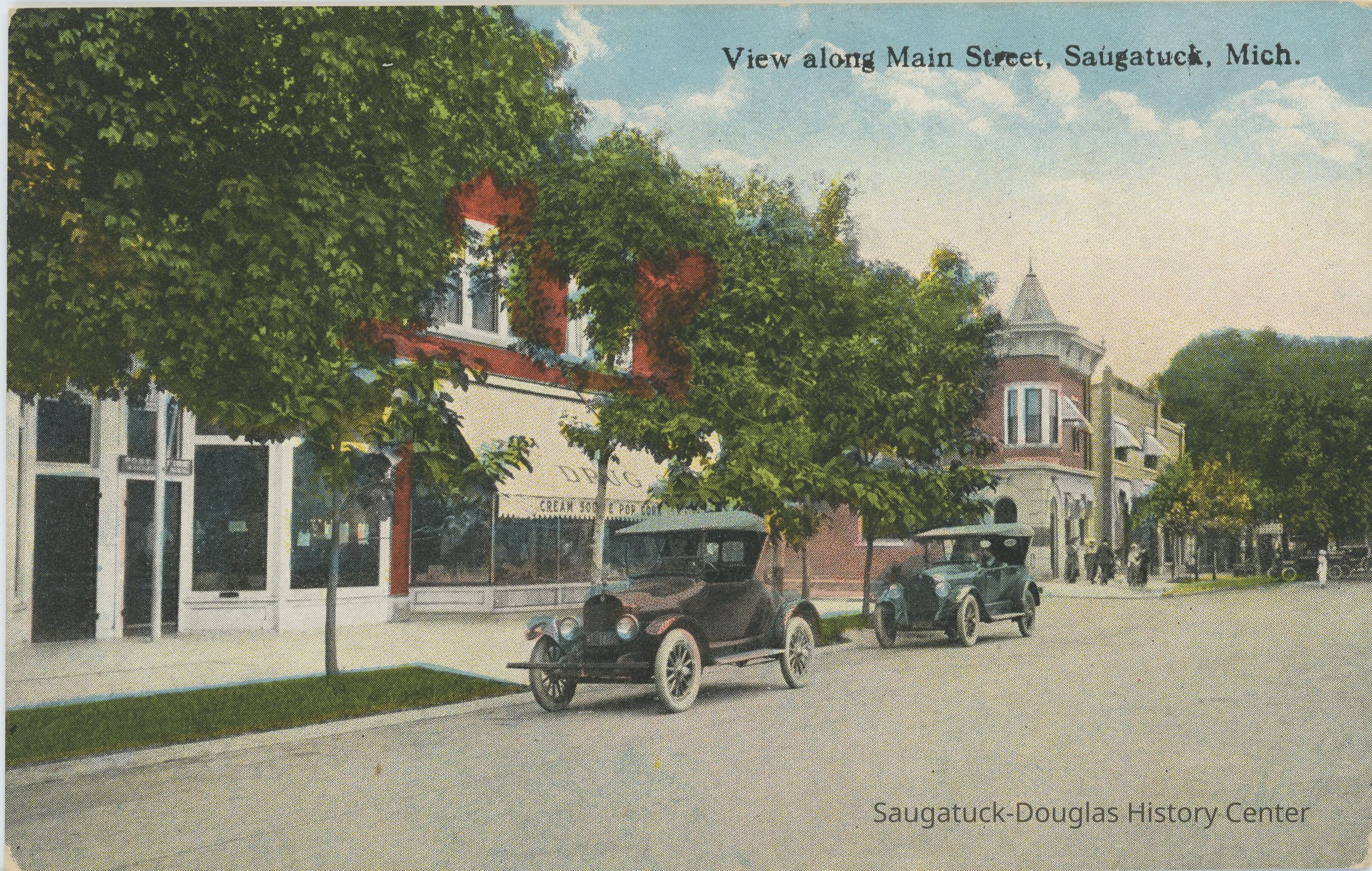 View along Main Street Postcard