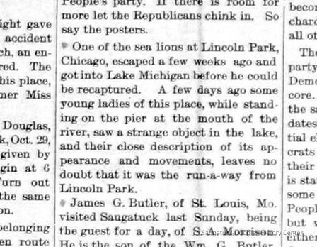          Lake Shore Commercial, October 28, 1892
   