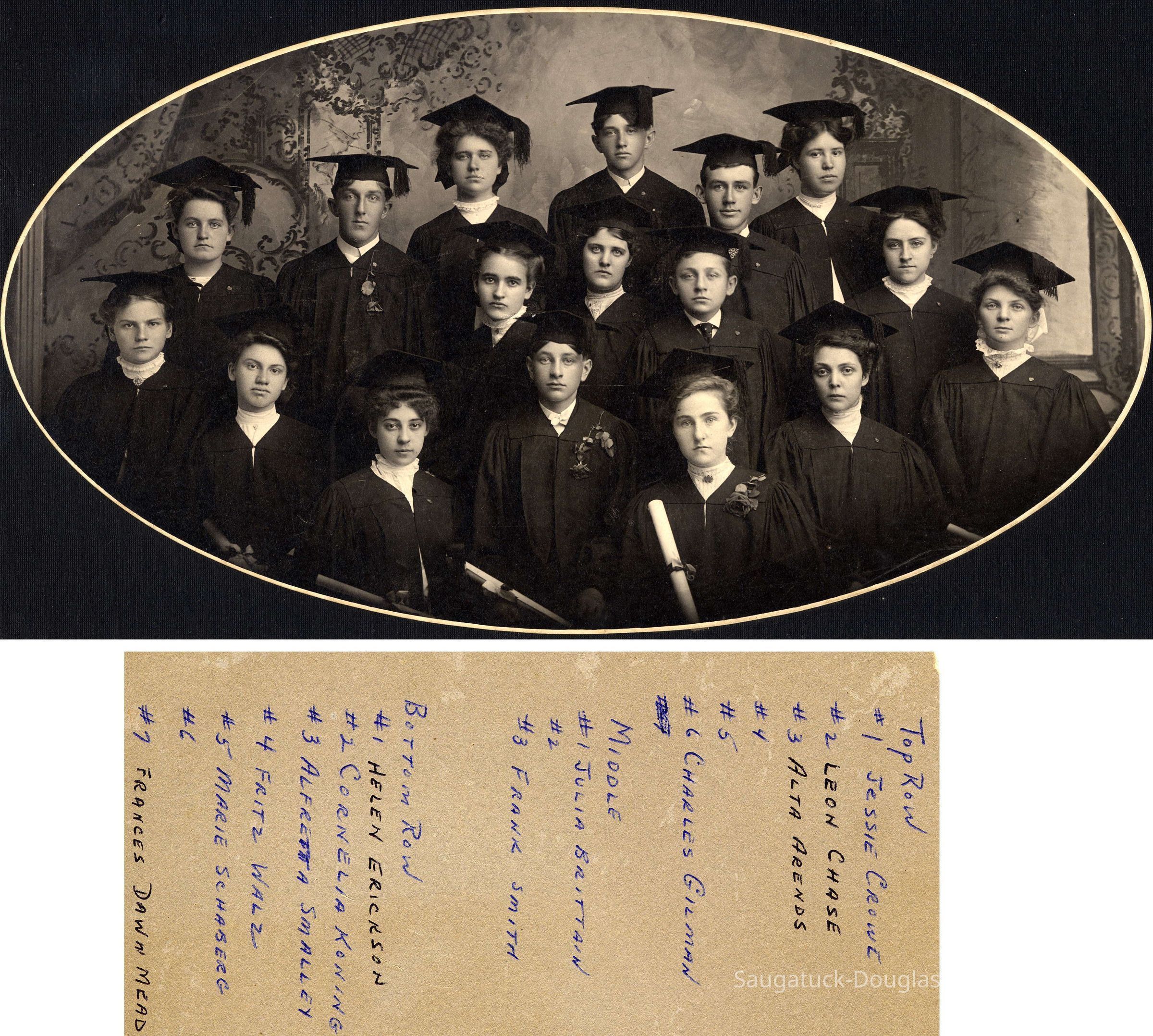 94-1-18Saug._graduating_class_1908.jpg 1.5MB; 94-1-18 Saugatuck Graduation Class 1908