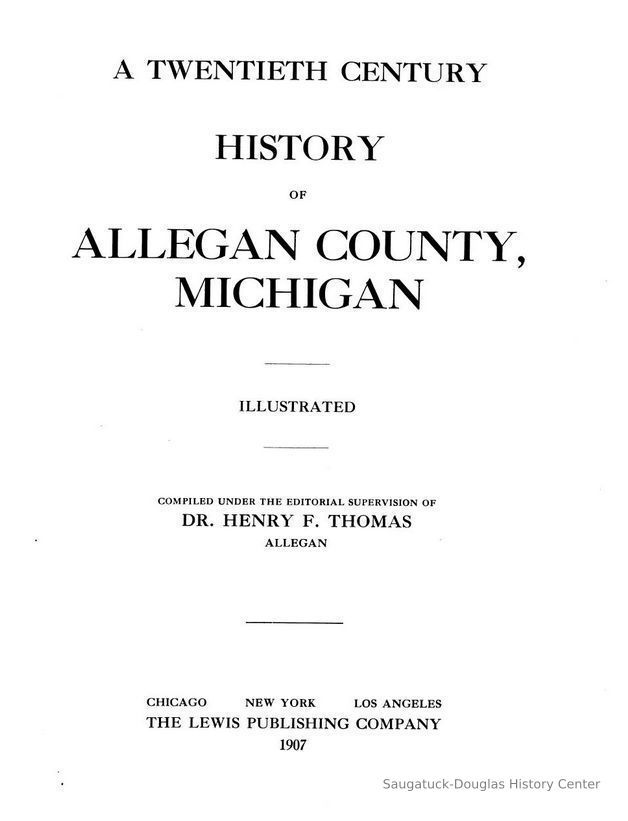          A Twentieth Century History of Allegan County picture number 1
   