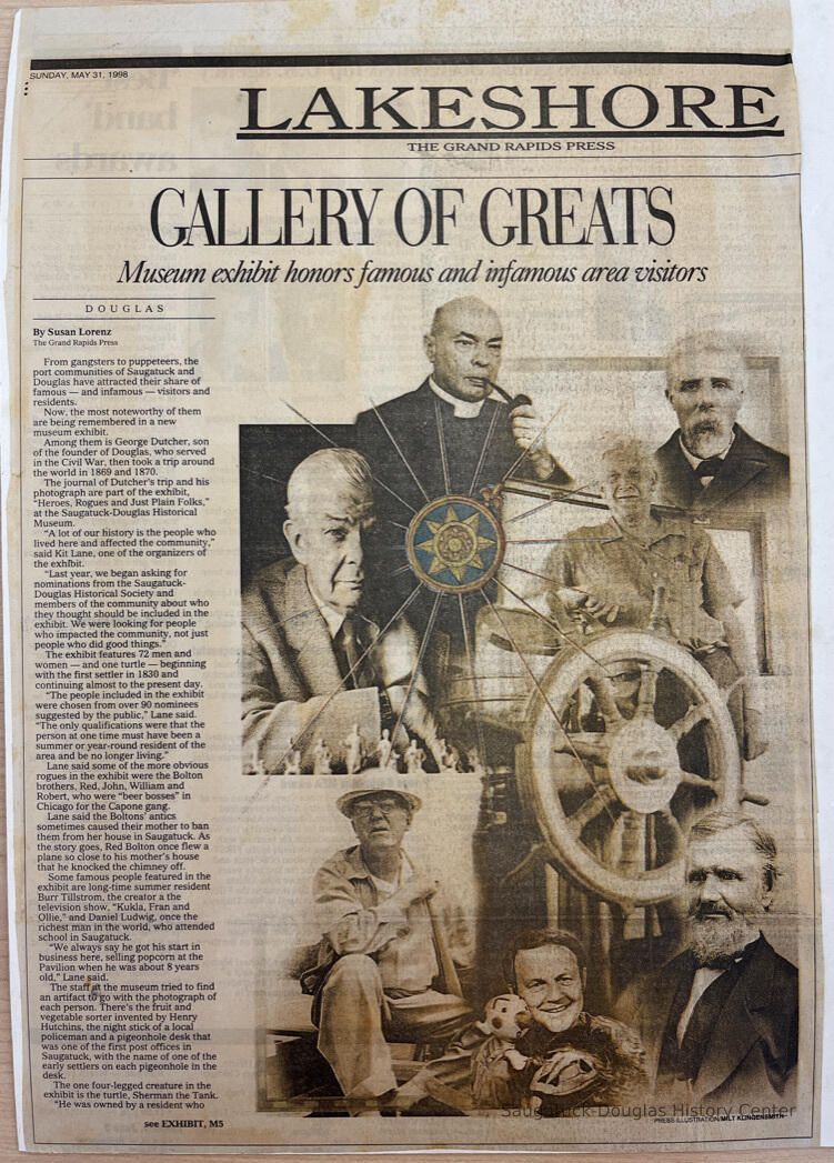          Gallery of Greats newspaper clipping picture number 1
   