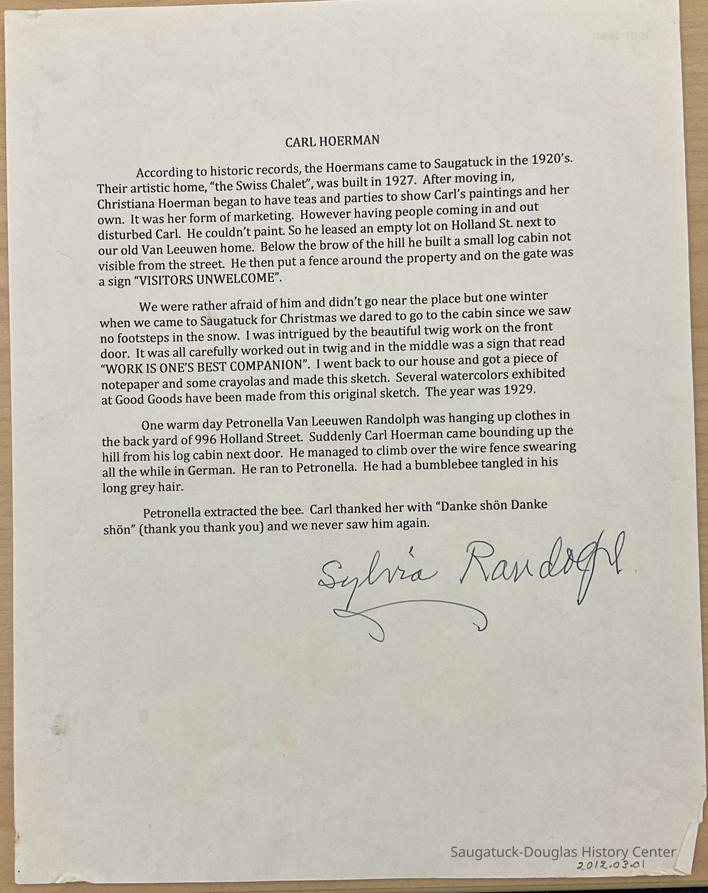          Carl Hoerman picture number 1
   