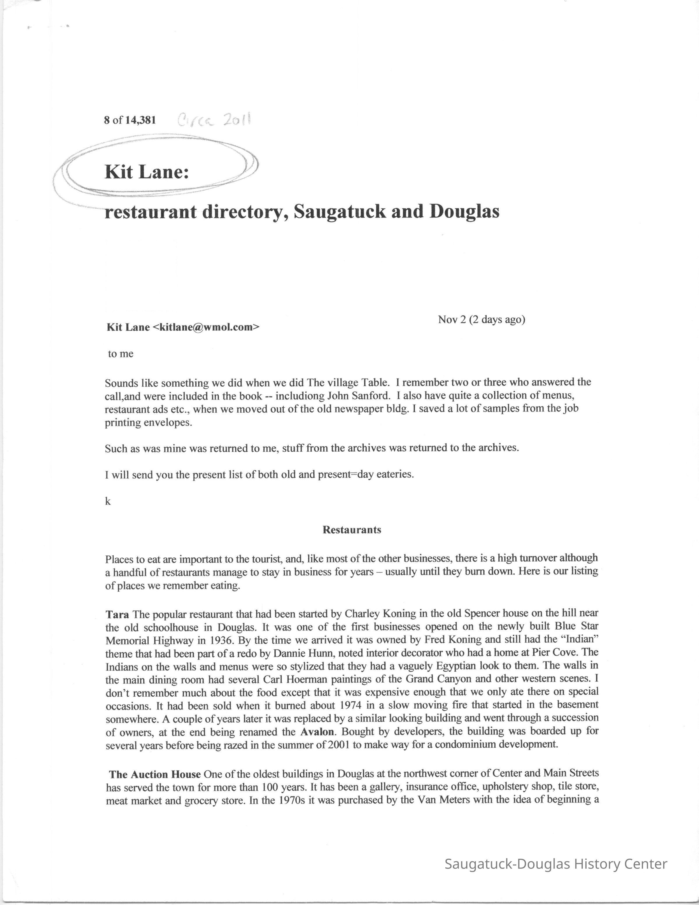 Restaurants by Kit Lane picture number 1