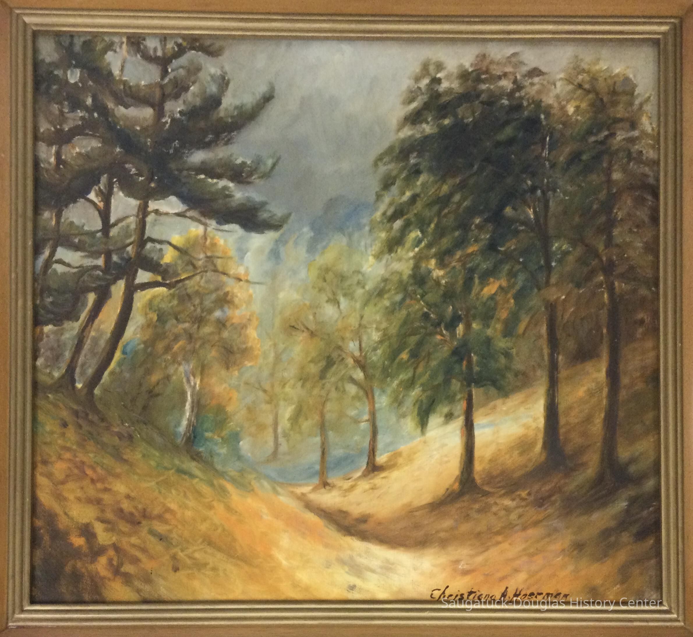          Oil painting of dunes near Gibson
   